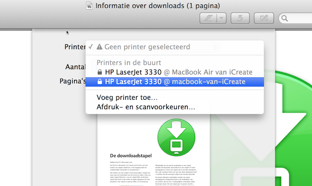 printer for mac book air